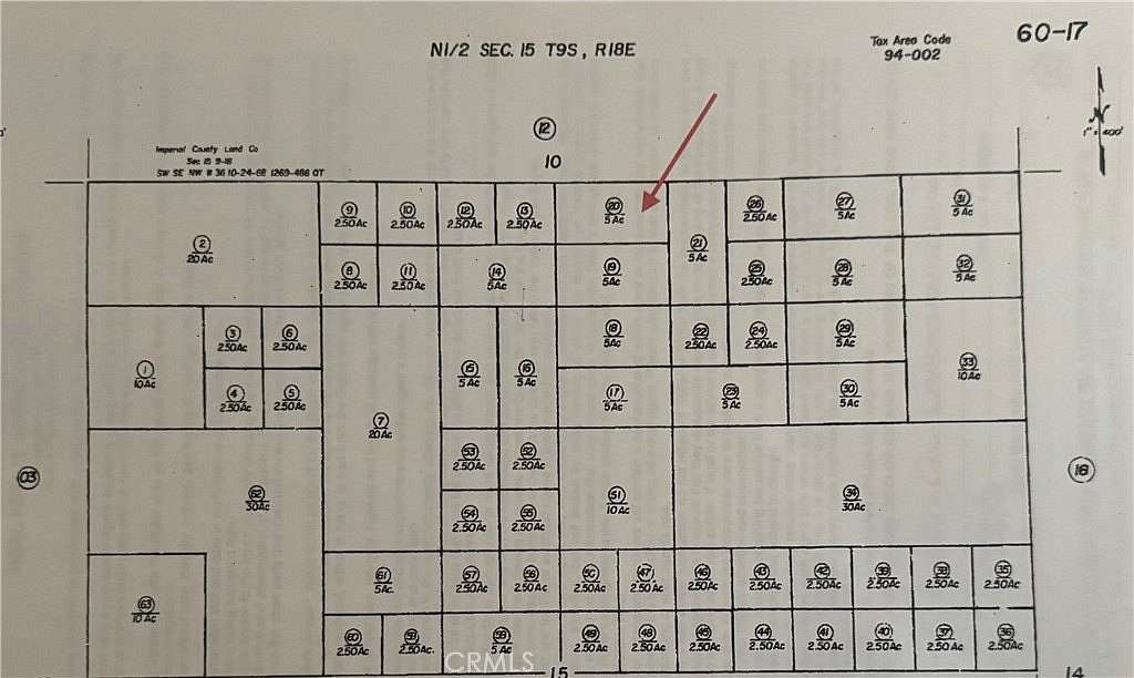 5 Acres of Land for Sale in Winterhaven, California