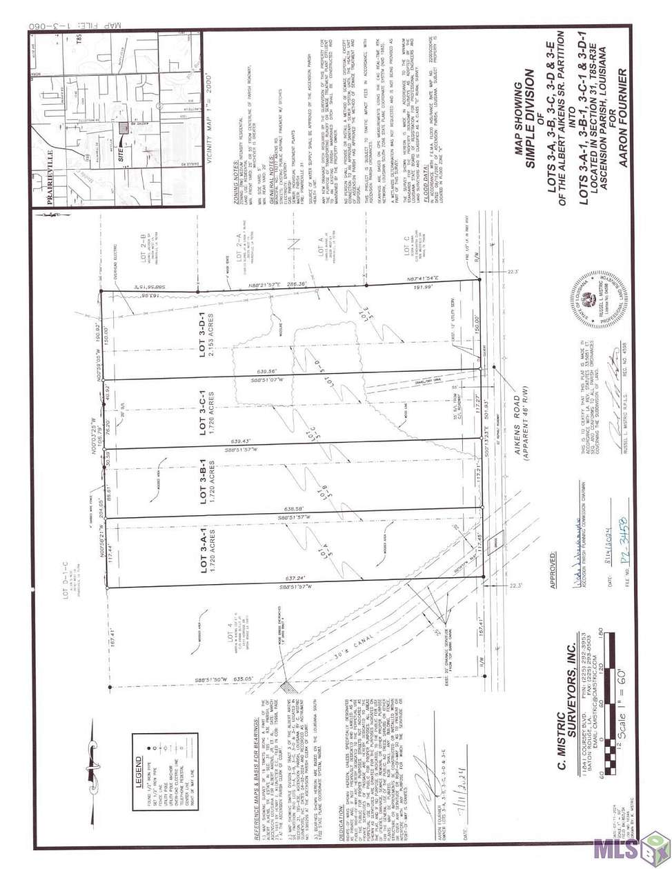 1.7 Acres of Residential Land for Sale in Prairieville, Louisiana
