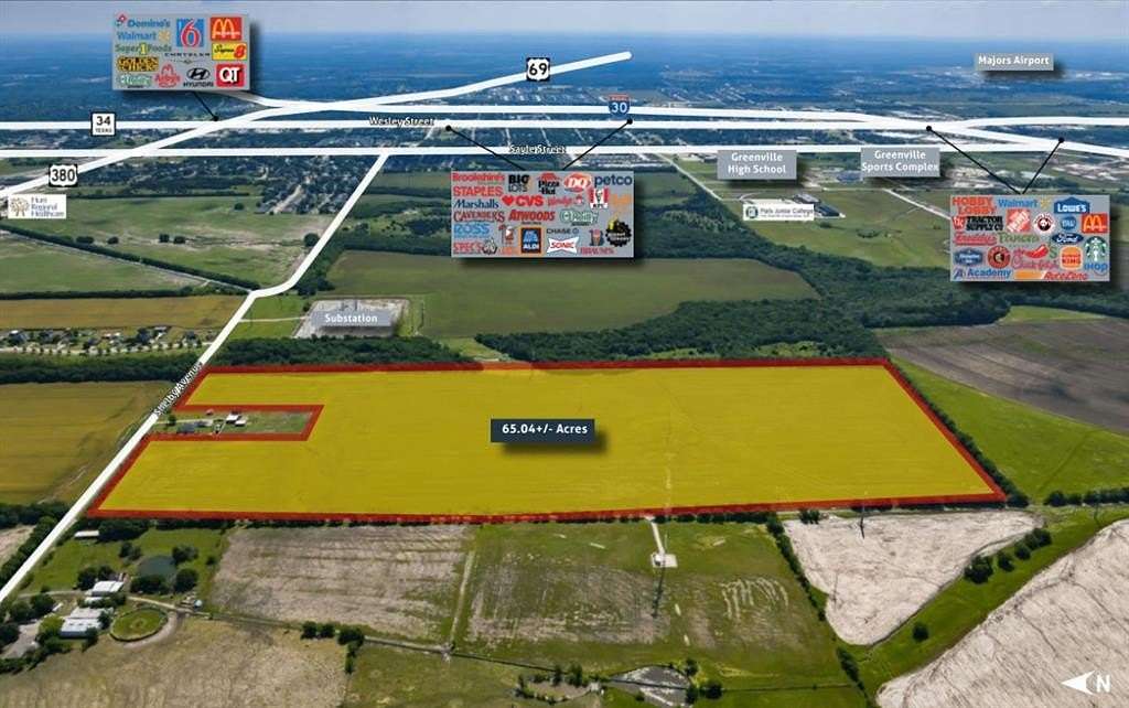 65 Acres of Land for Sale in Greenville, Texas
