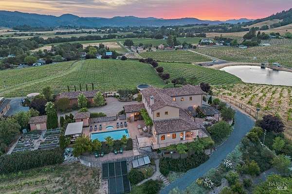 23.5 Acres of Agricultural Land with Home for Sale in Healdsburg, California