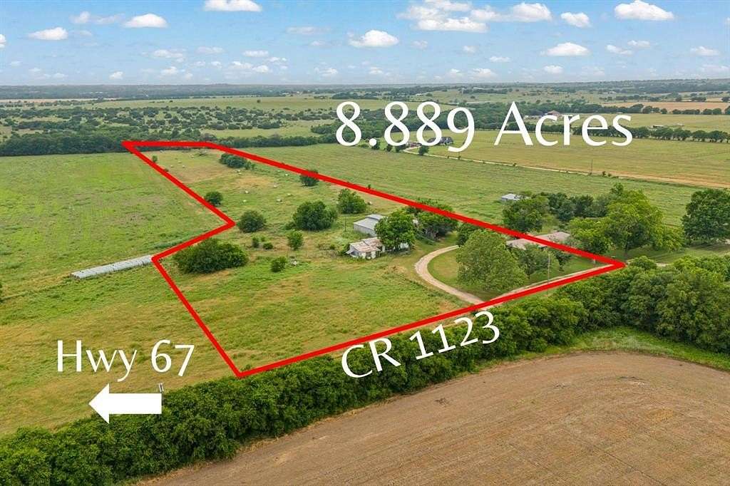 8.89 Acres of Land with Home for Sale in Cleburne, Texas