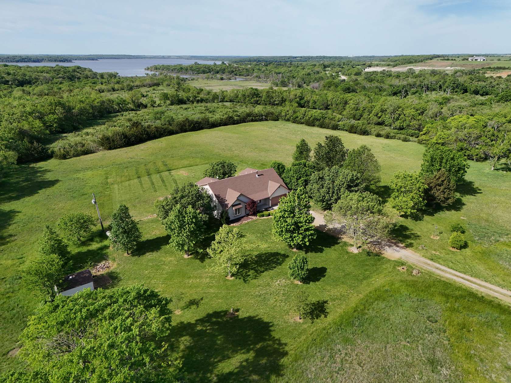 14.6 Acres of Land with Home for Sale in Lawrence, Kansas