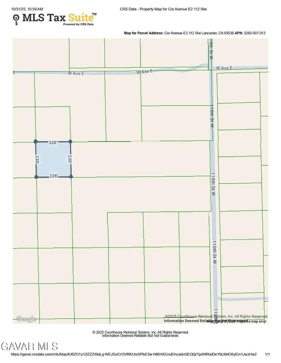 2.46 Acres of Land for Sale in Lancaster, California