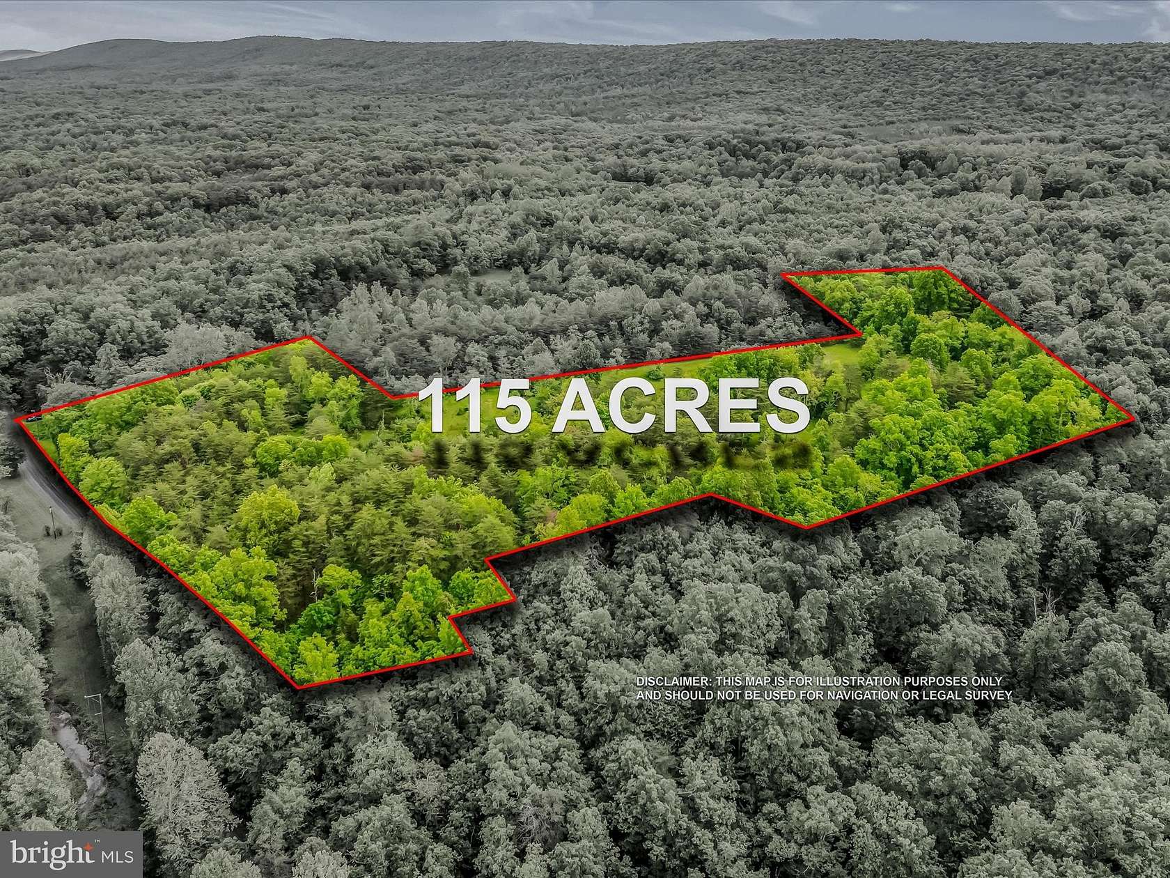 115 Acres of Recreational & Residential Land for Sale in Berkeley Springs, West Virginia