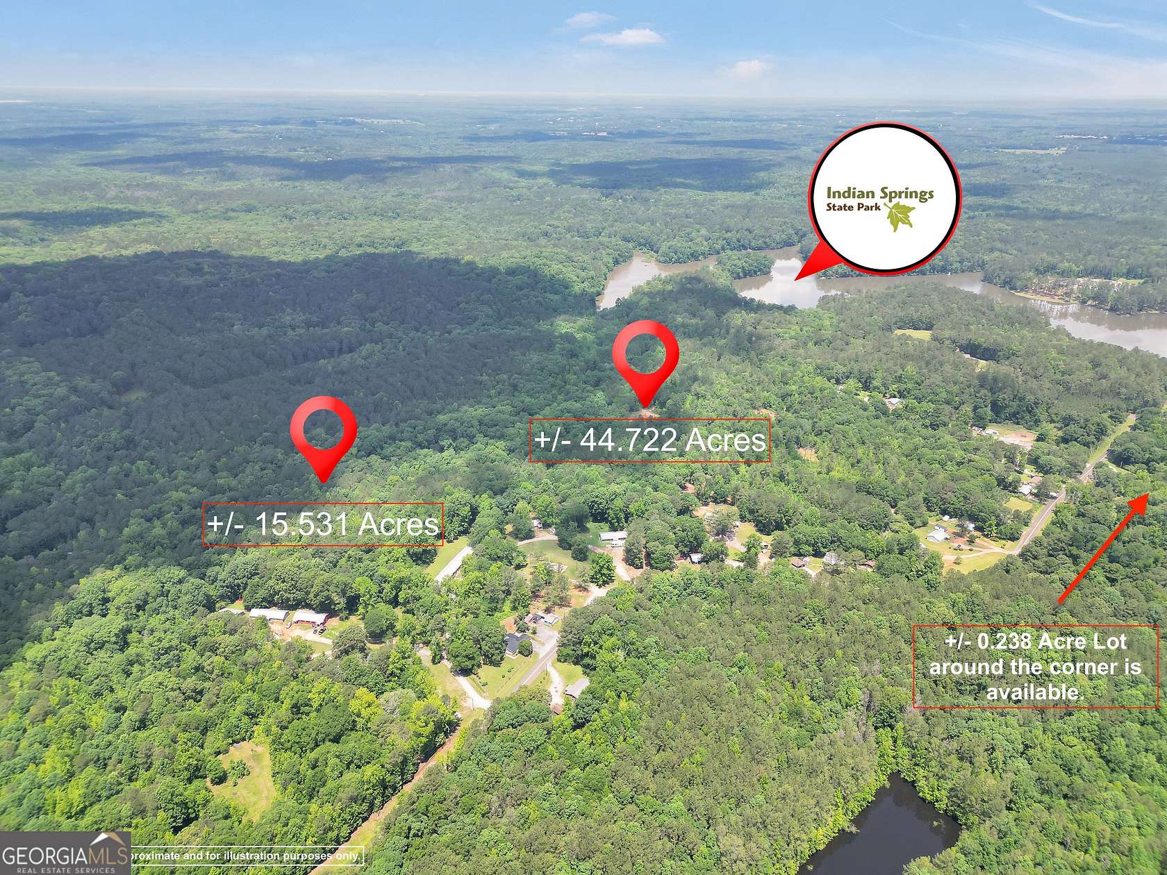 70 Acres of Recreational Land with Home for Sale in Flovilla, Georgia