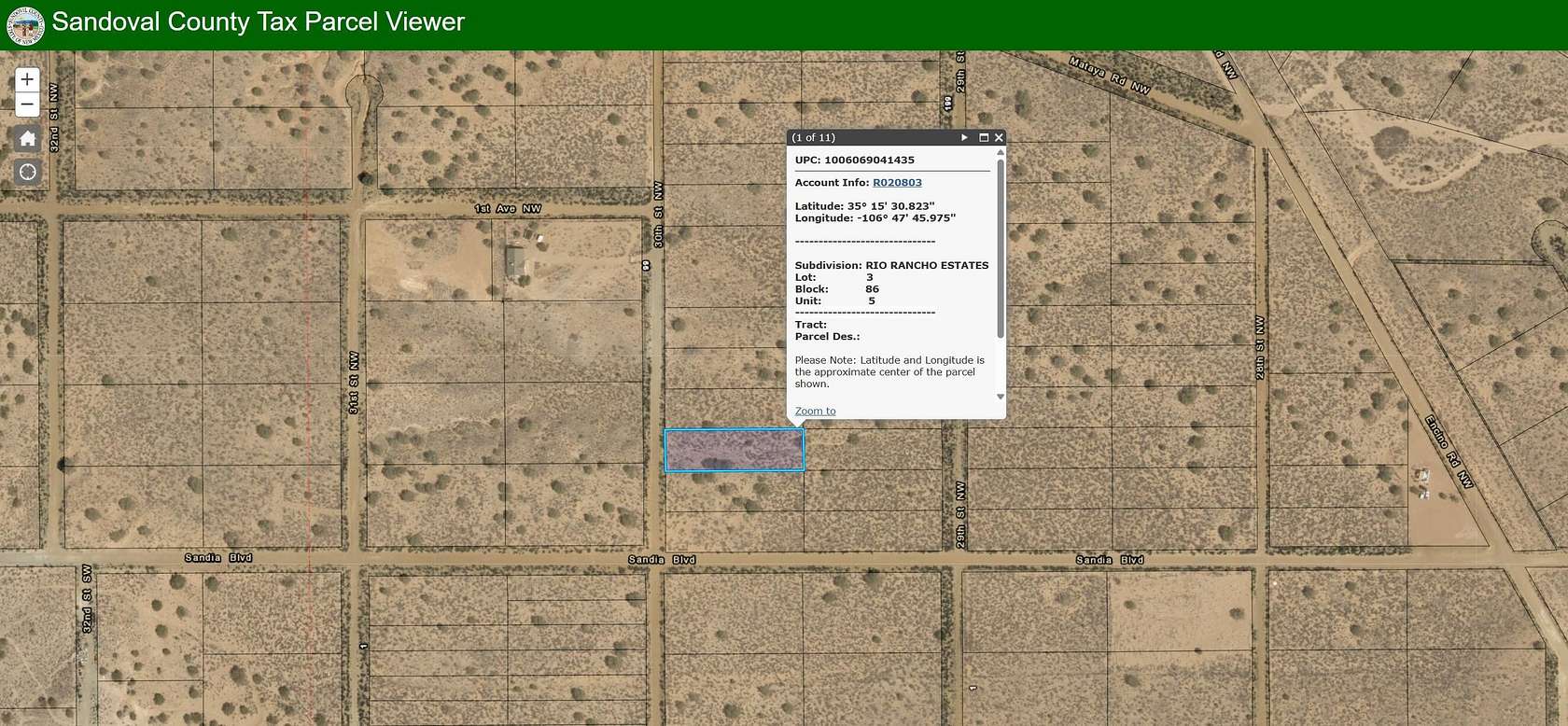 0.5 Acres of Land for Sale in Rio Rancho, New Mexico