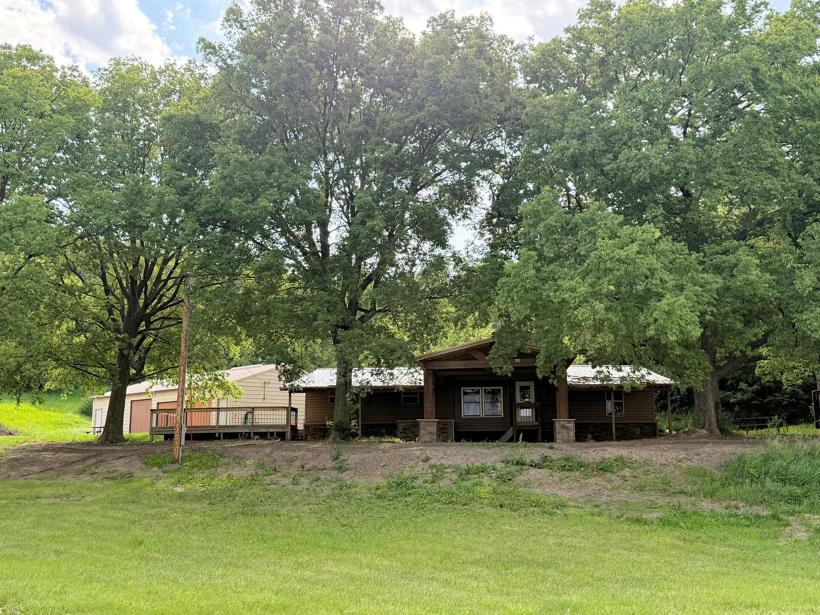 10 Acres of Recreational Land with Home for Sale in Wynot, Nebraska