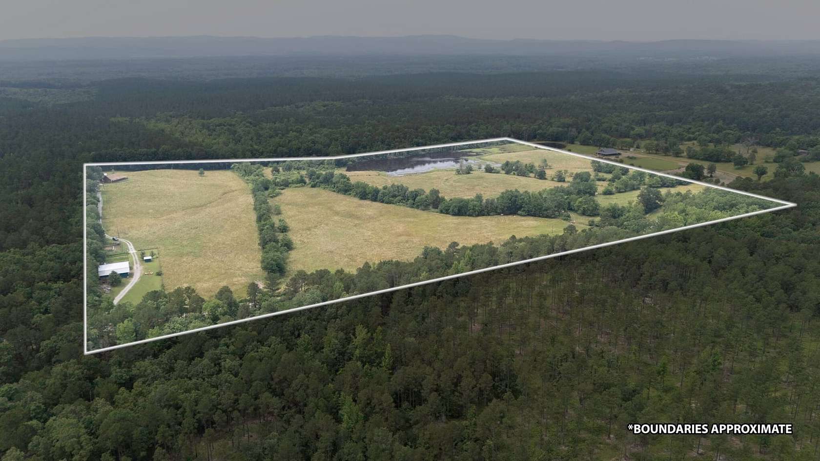 48.2 Acres of Agricultural Land with Home for Sale in Mount Ida, Arkansas