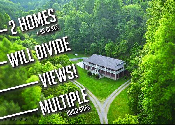 97.5 Acres of Land with Home for Sale in Sevierville, Tennessee