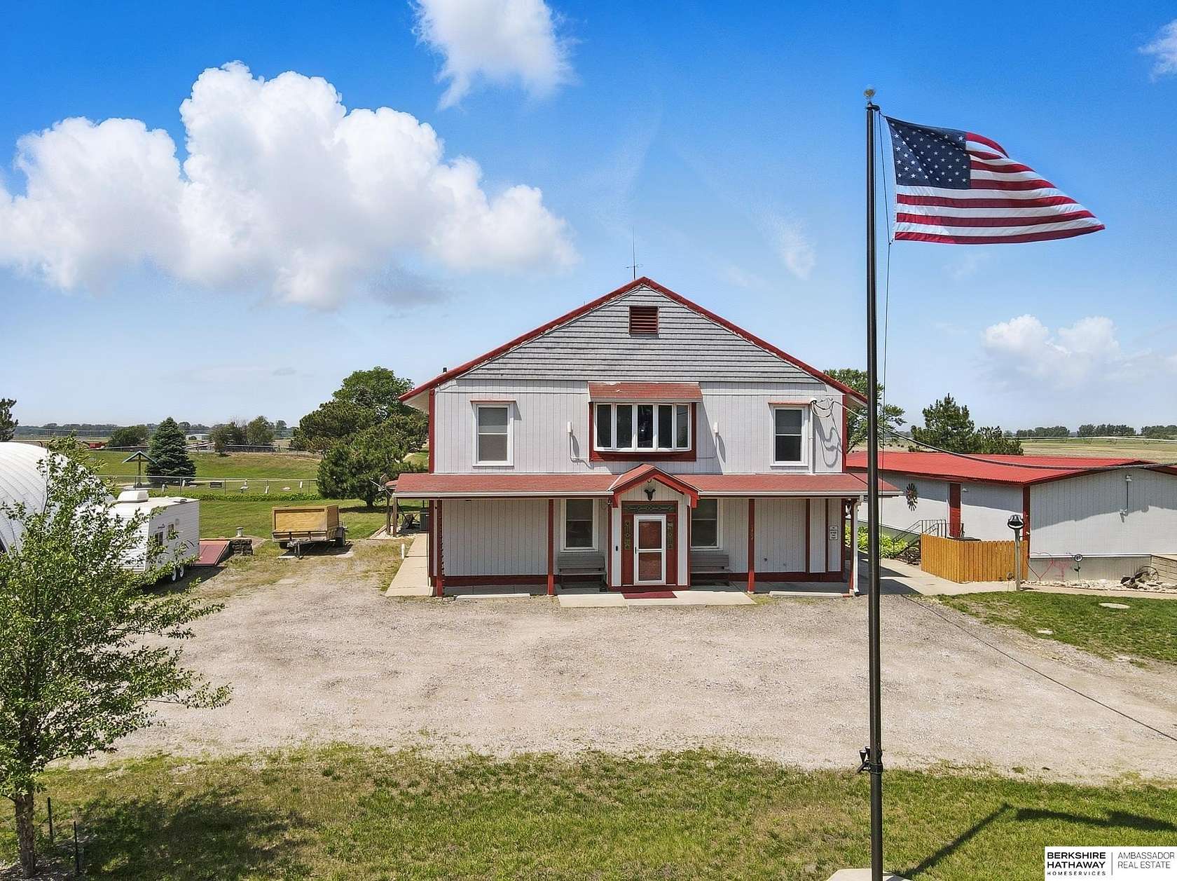 3 Acres of Residential Land with Home for Sale in Valley, Nebraska