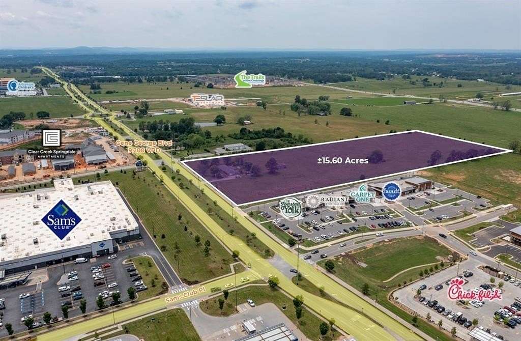 15.6 Acres of Land for Sale in Springdale, Arkansas