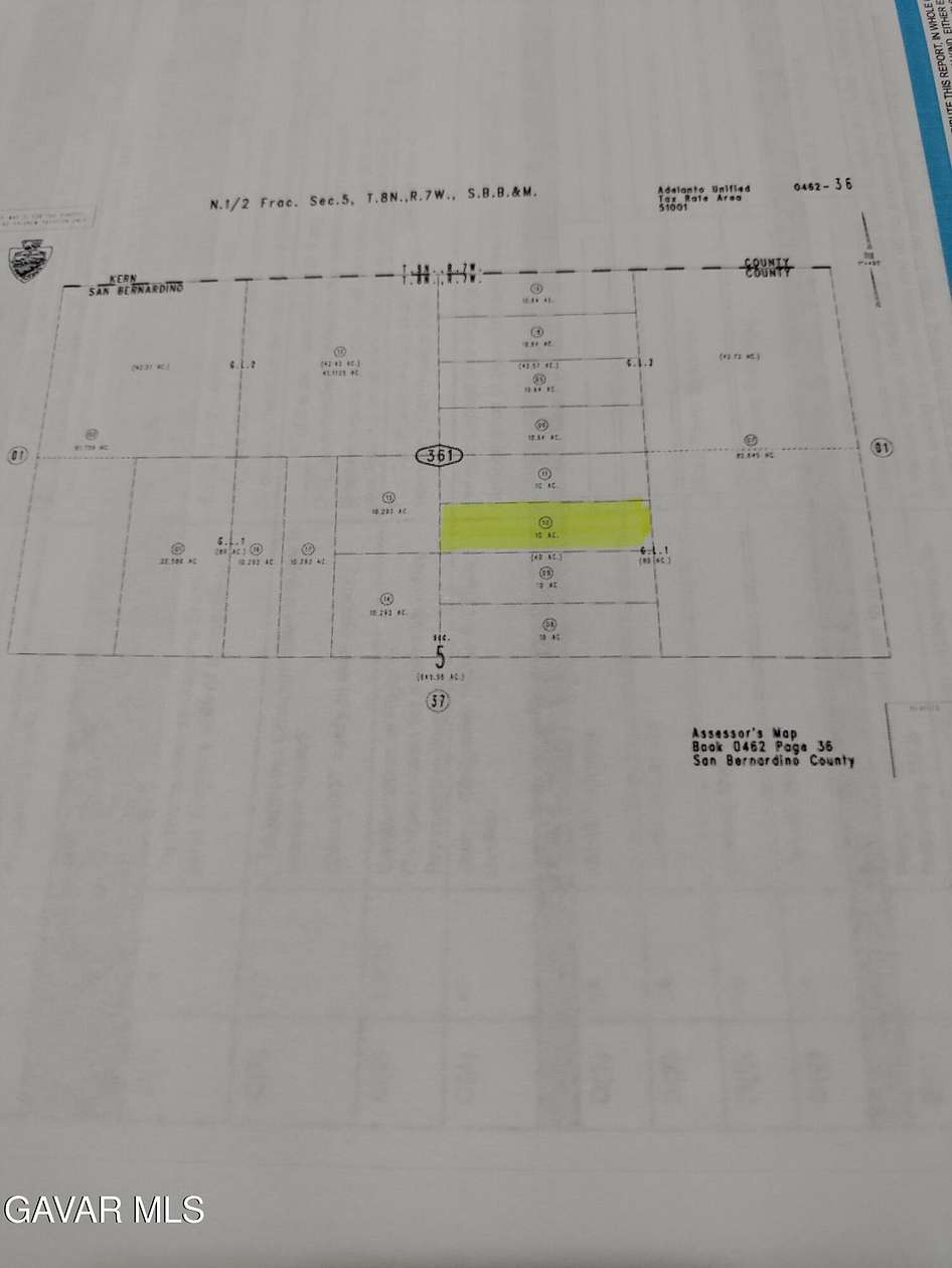 10 Acres of Residential Land for Sale in Adelanto, California