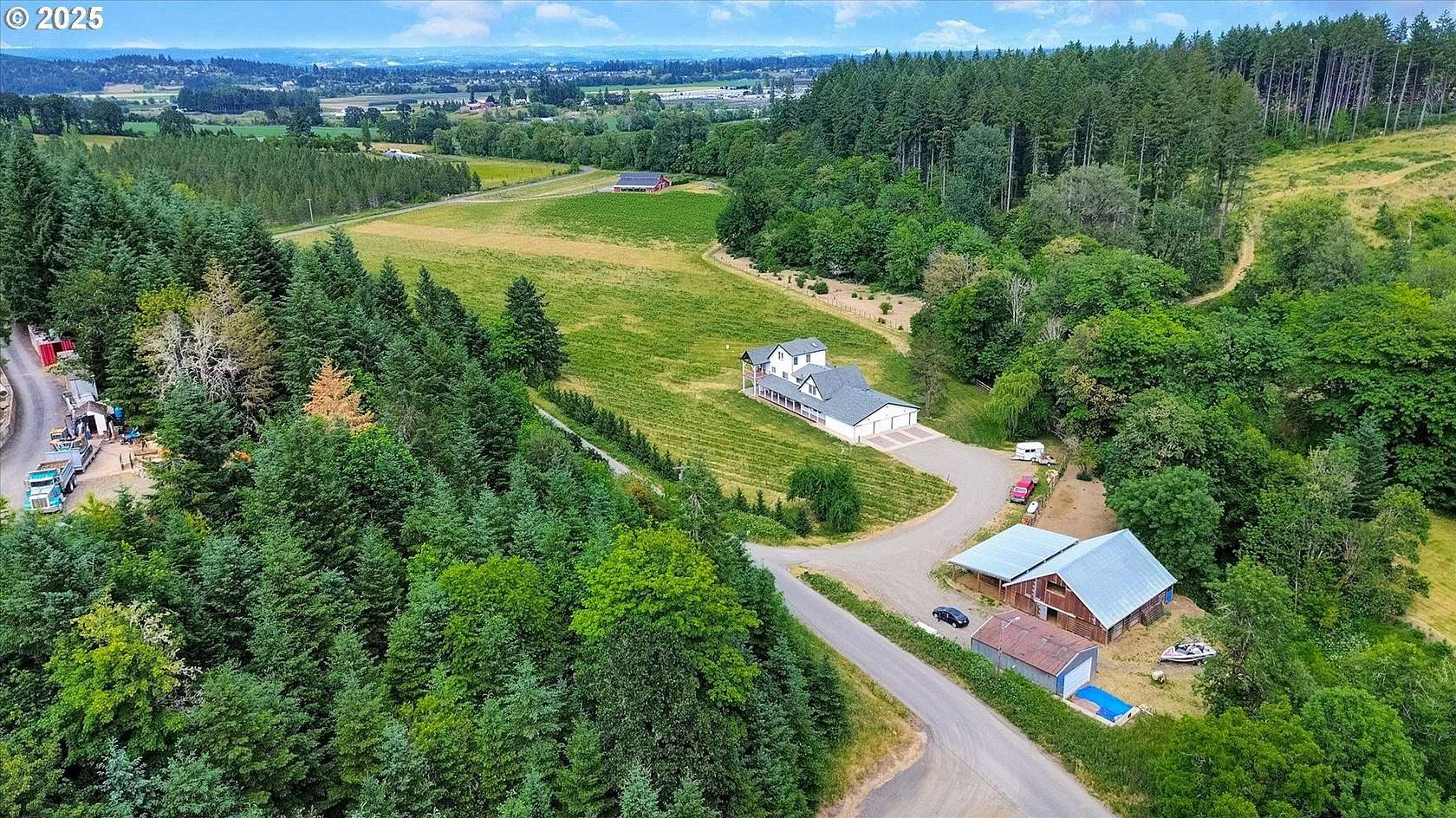 21.4 Acres of Land with Home for Sale in Forest Grove, Oregon