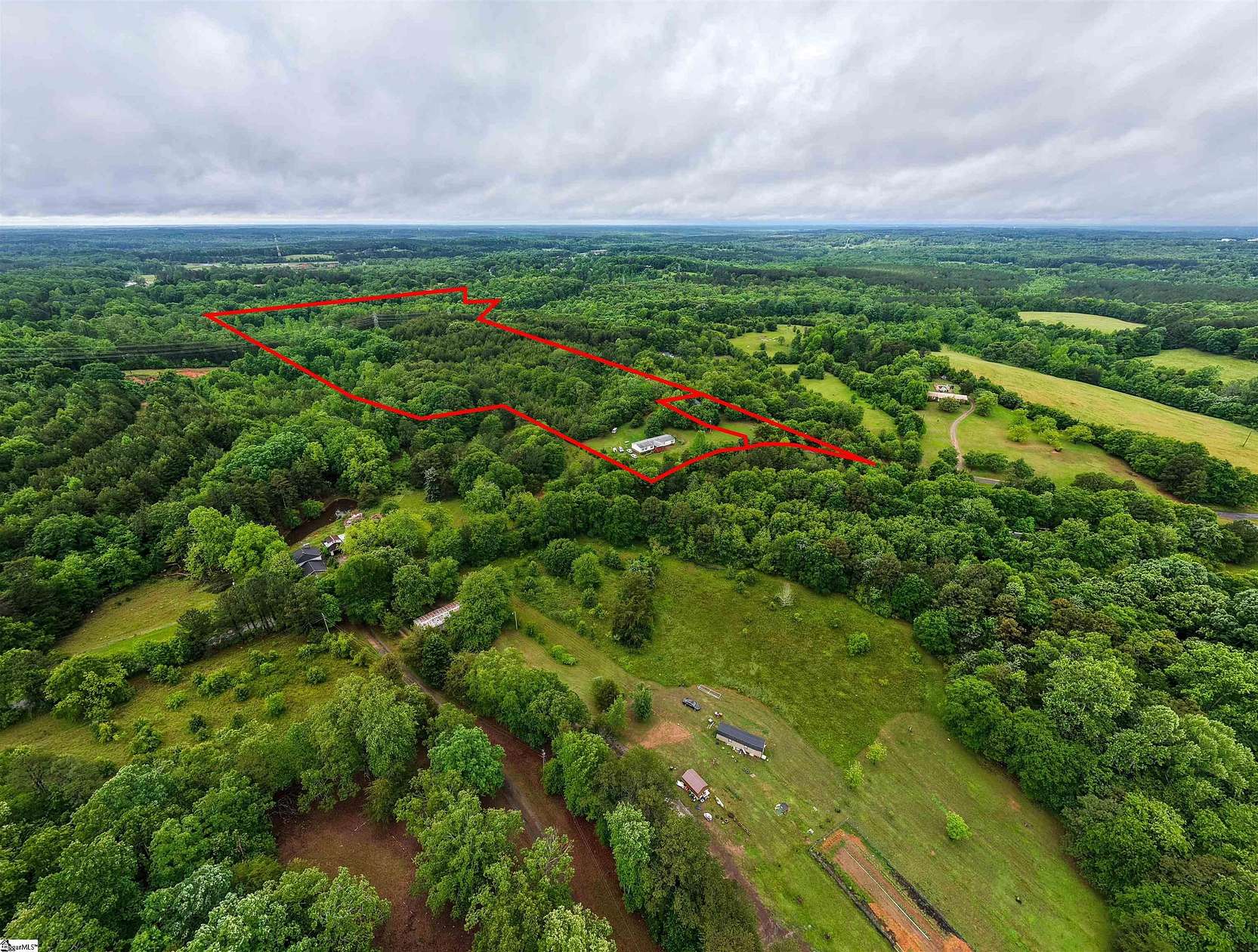 24 Acres of Recreational Land with Home for Sale in Liberty, South Carolina