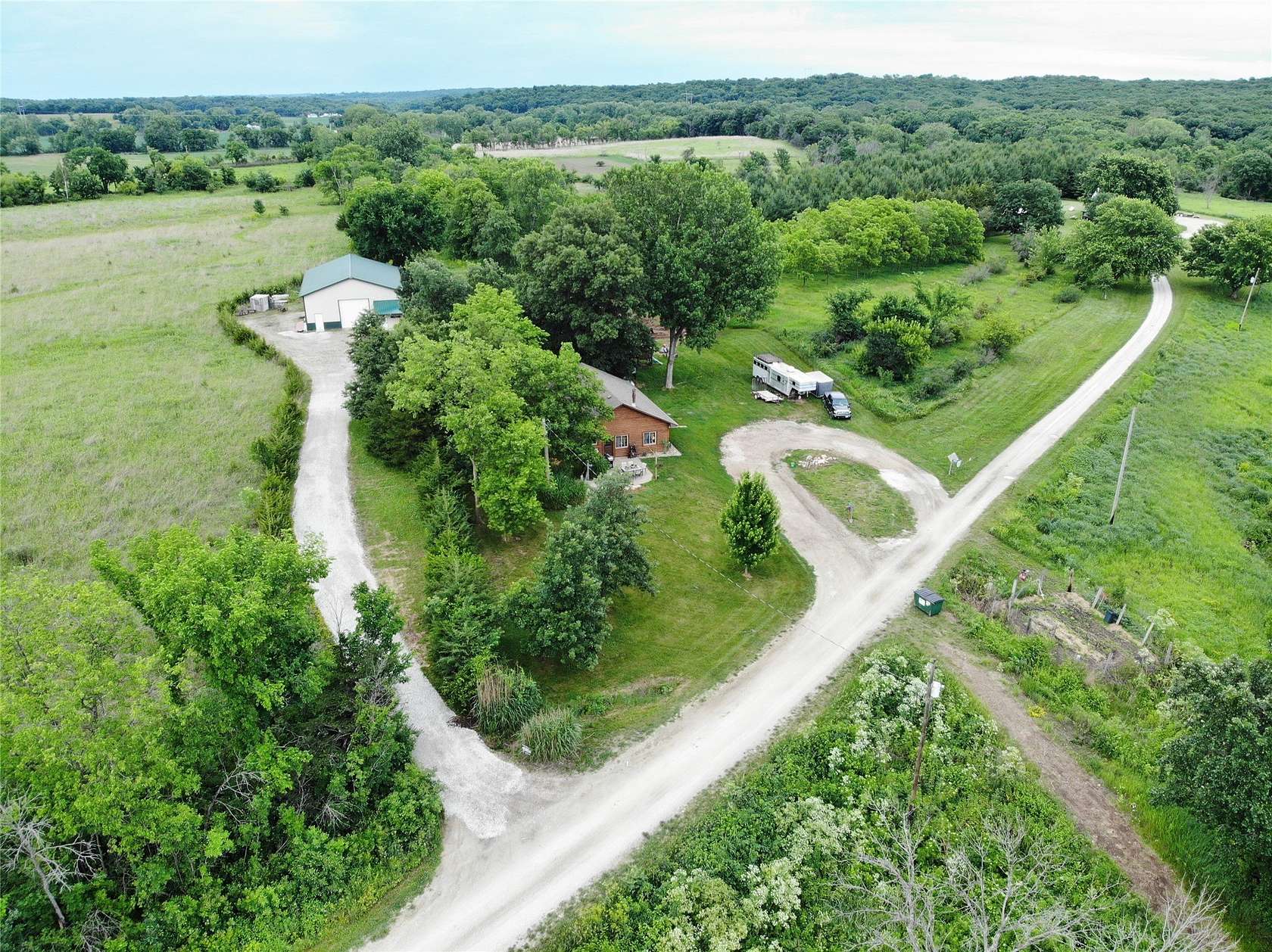 10 Acres of Land with Home for Sale in Peru Township, Iowa
