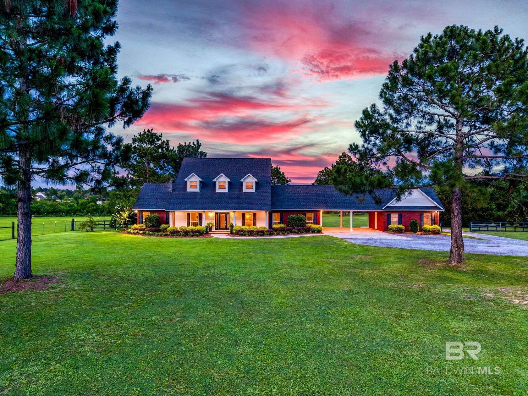 5.3 Acres of Residential Land with Home for Sale in Robertsdale, Alabama