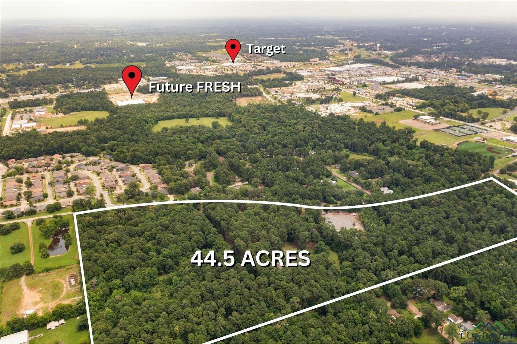 44.6 Acres of Land for Sale in Longview, Texas