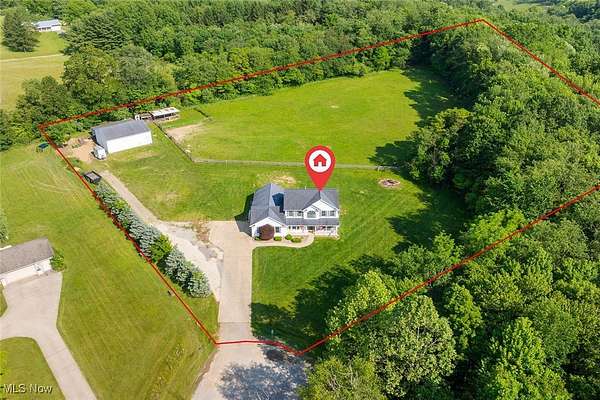 5.15 Acres of Land with Home for Sale in Dellroy, Ohio