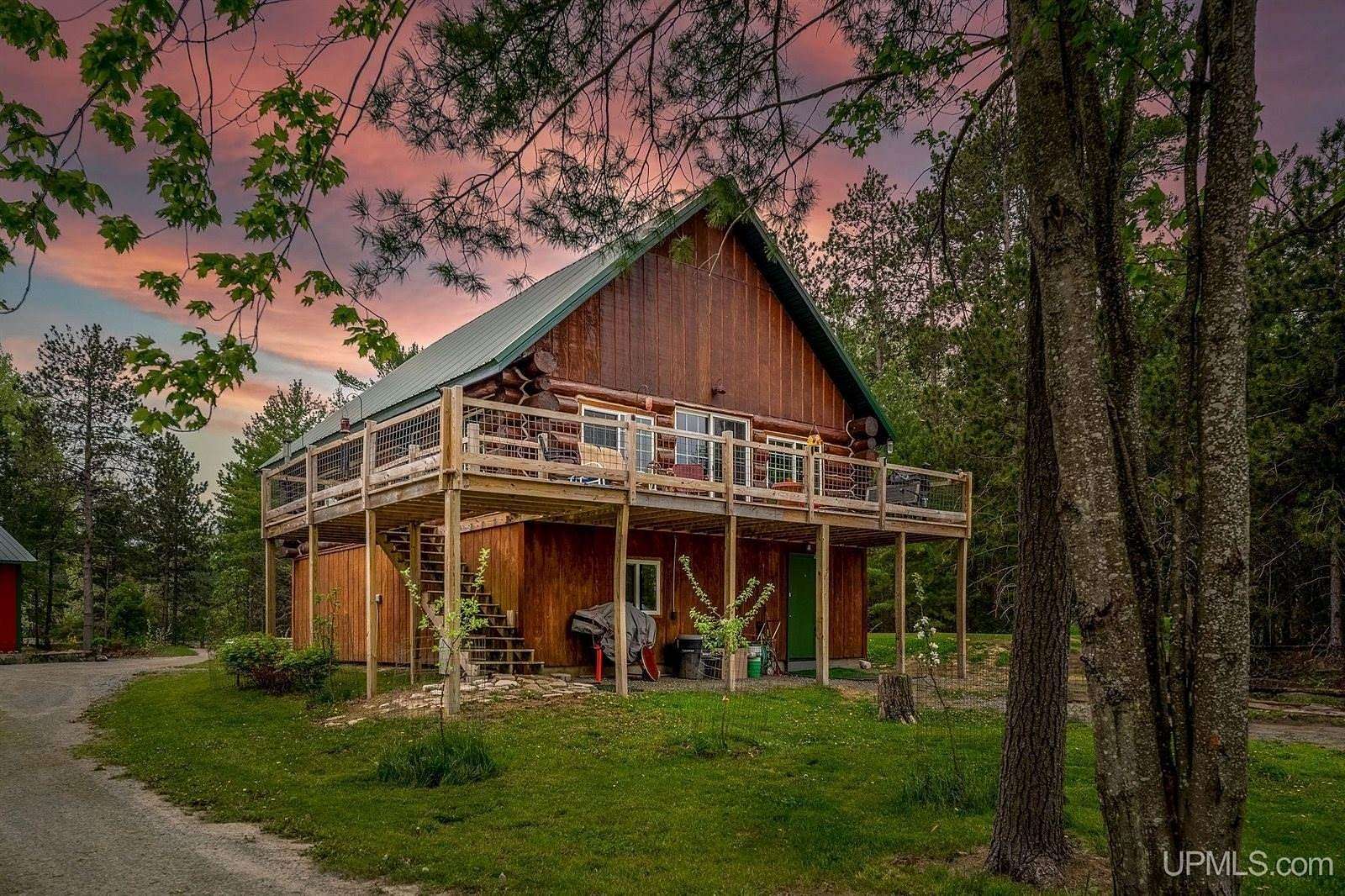 5.9 Acres of Residential Land with Home for Sale in Rapid River, Michigan