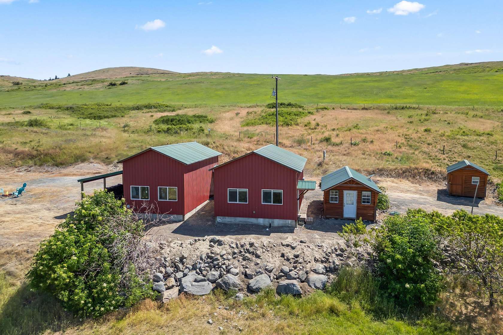 45.3 Acres of Recreational Land with Home for Sale in Hunters, Washington