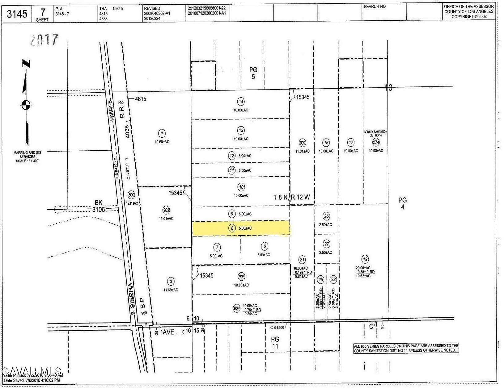 5.11 Acres of Land for Sale in Lancaster, California