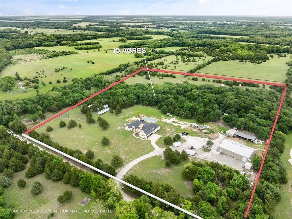 15 Acres of Land with Home for Sale in Whitewright, Texas