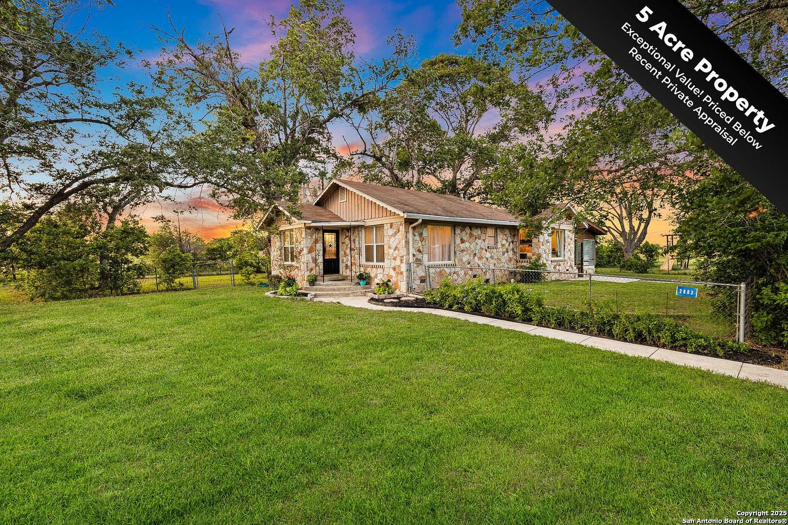 5 Acres of Residential Land with Home for Sale in Cibolo, Texas