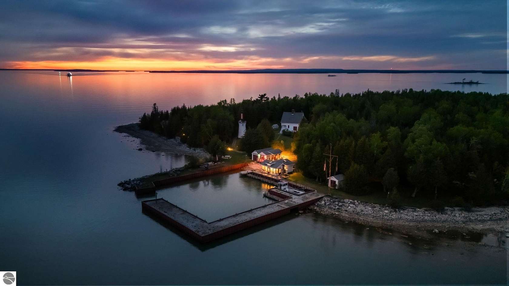 13.6 Acres of Recreational Land with Home for Sale in De Tour Village, Michigan