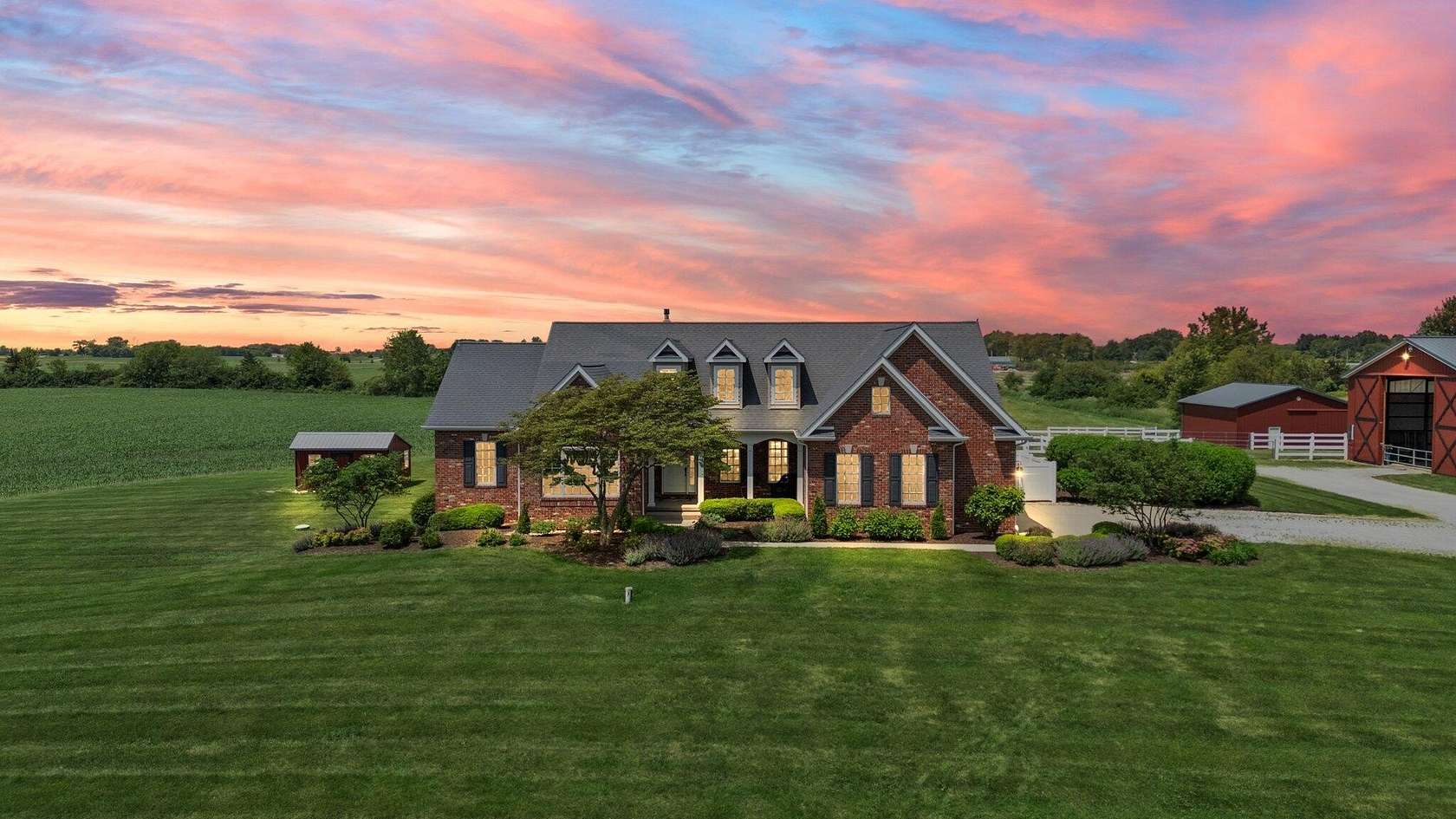 20 Acres of Agricultural Land with Home for Sale in Cedar Lake, Indiana