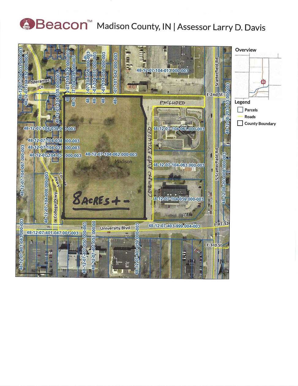 8.12 Acres of Commercial Land for Sale in Anderson, Indiana