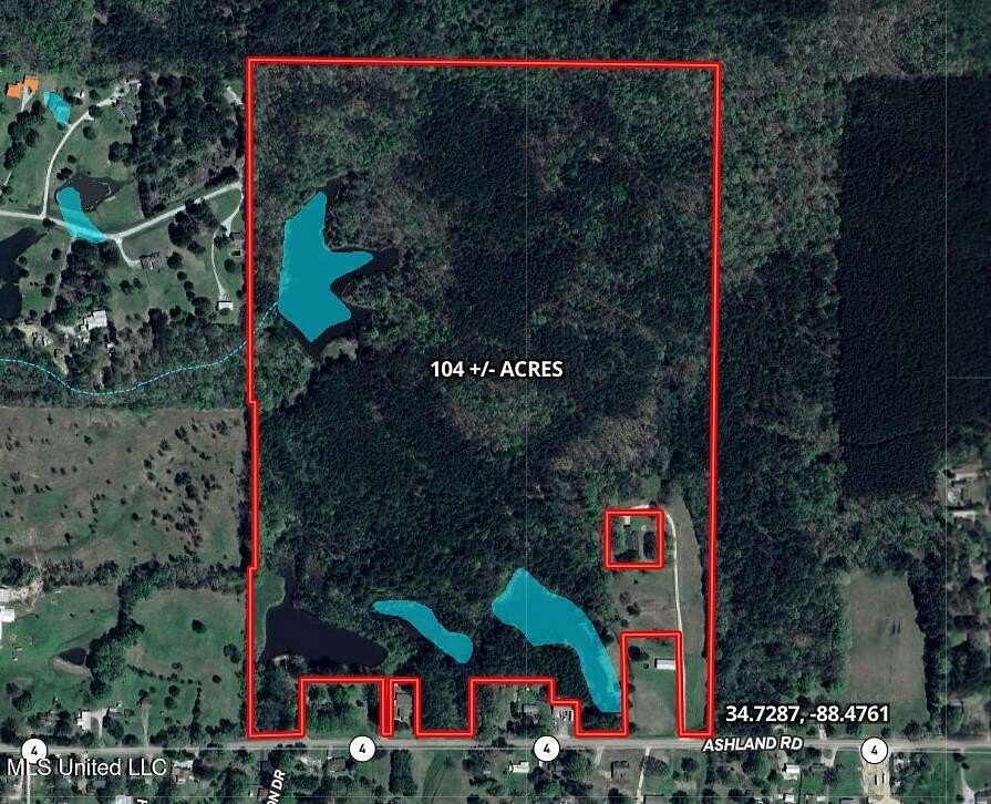 104 Acres of Recreational Land for Sale in Ripley, Mississippi