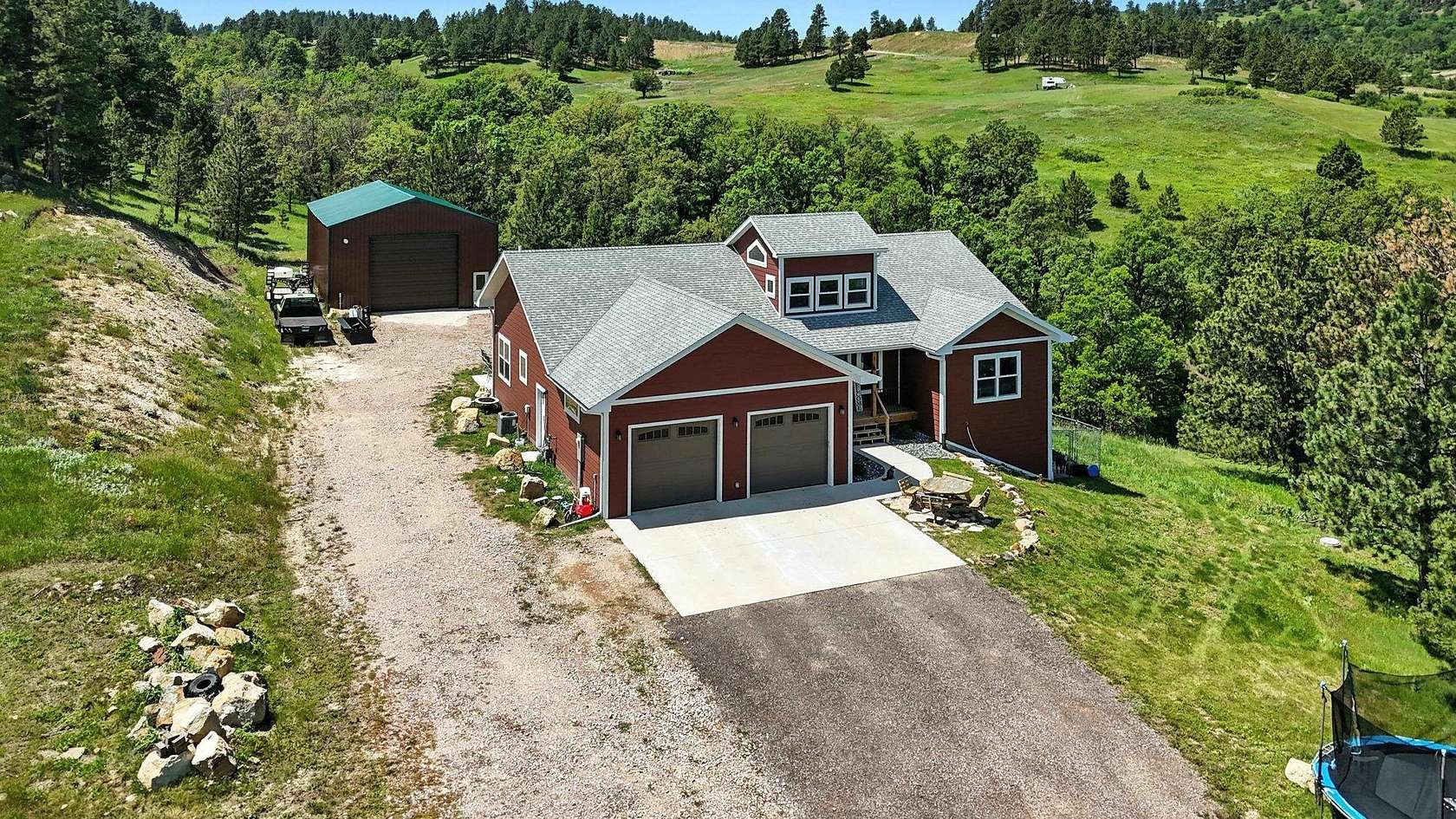 5.7 Acres of Residential Land with Home for Sale in Whitewood, South Dakota