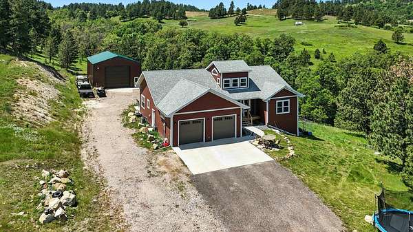 5.7 Acres of Residential Land with Home for Sale in Whitewood, South Dakota