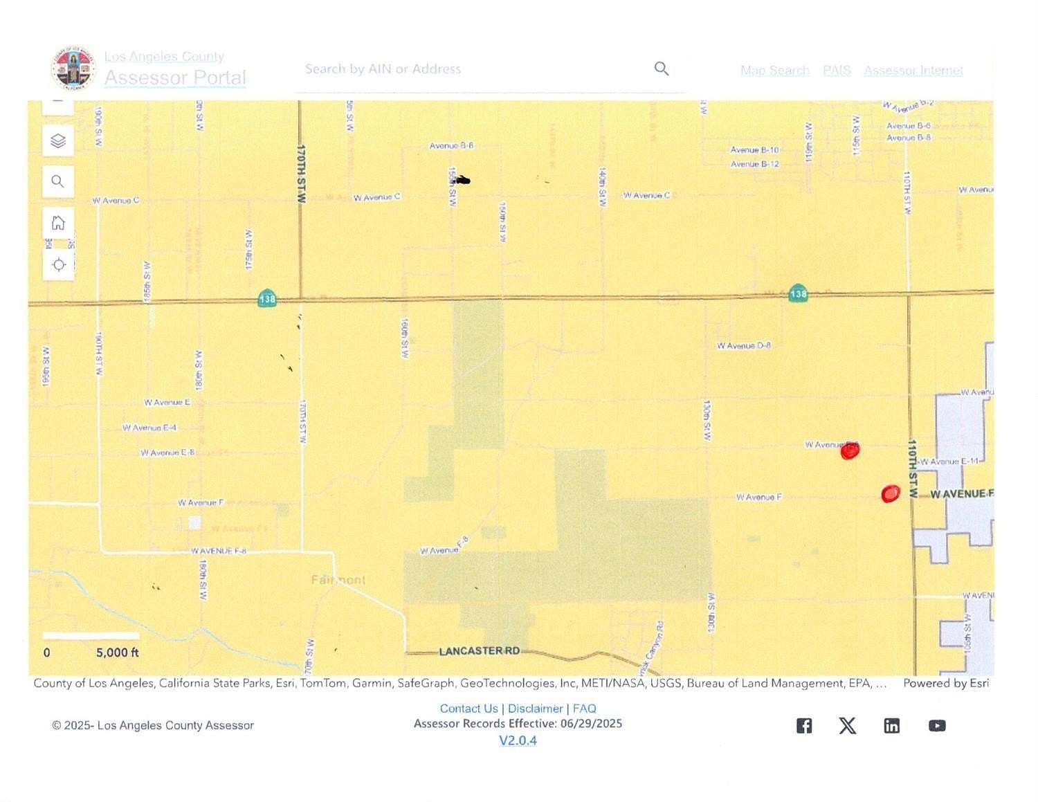 2.5 Acres of Land for Sale in Lancaster, California