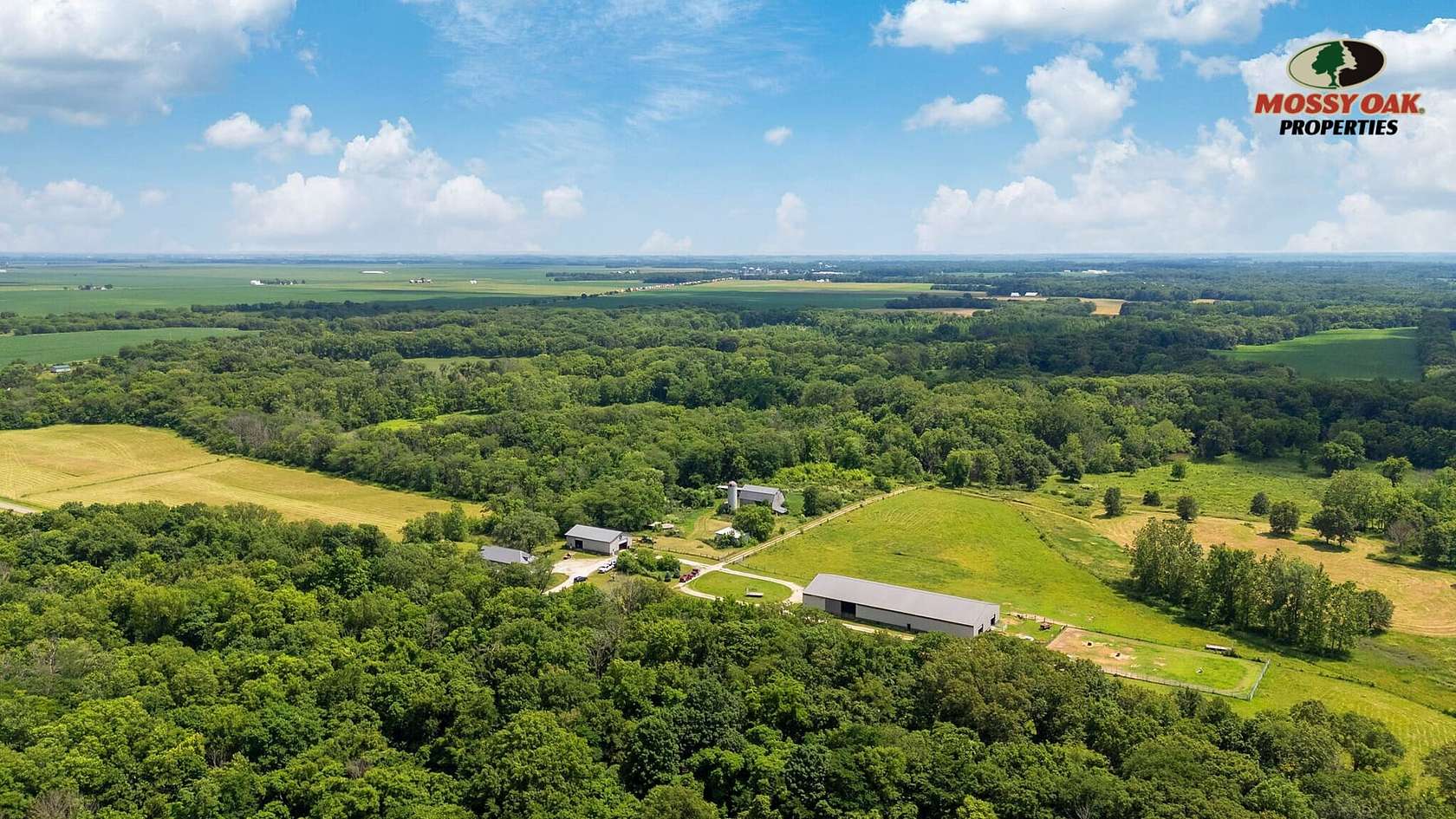 112 Acres of Land with Home for Sale in Milford, Illinois