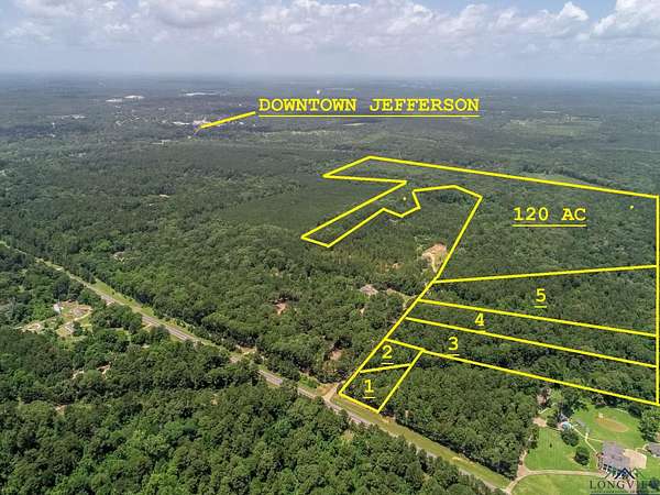 120 Acres of Recreational Land for Sale in Jefferson, Texas