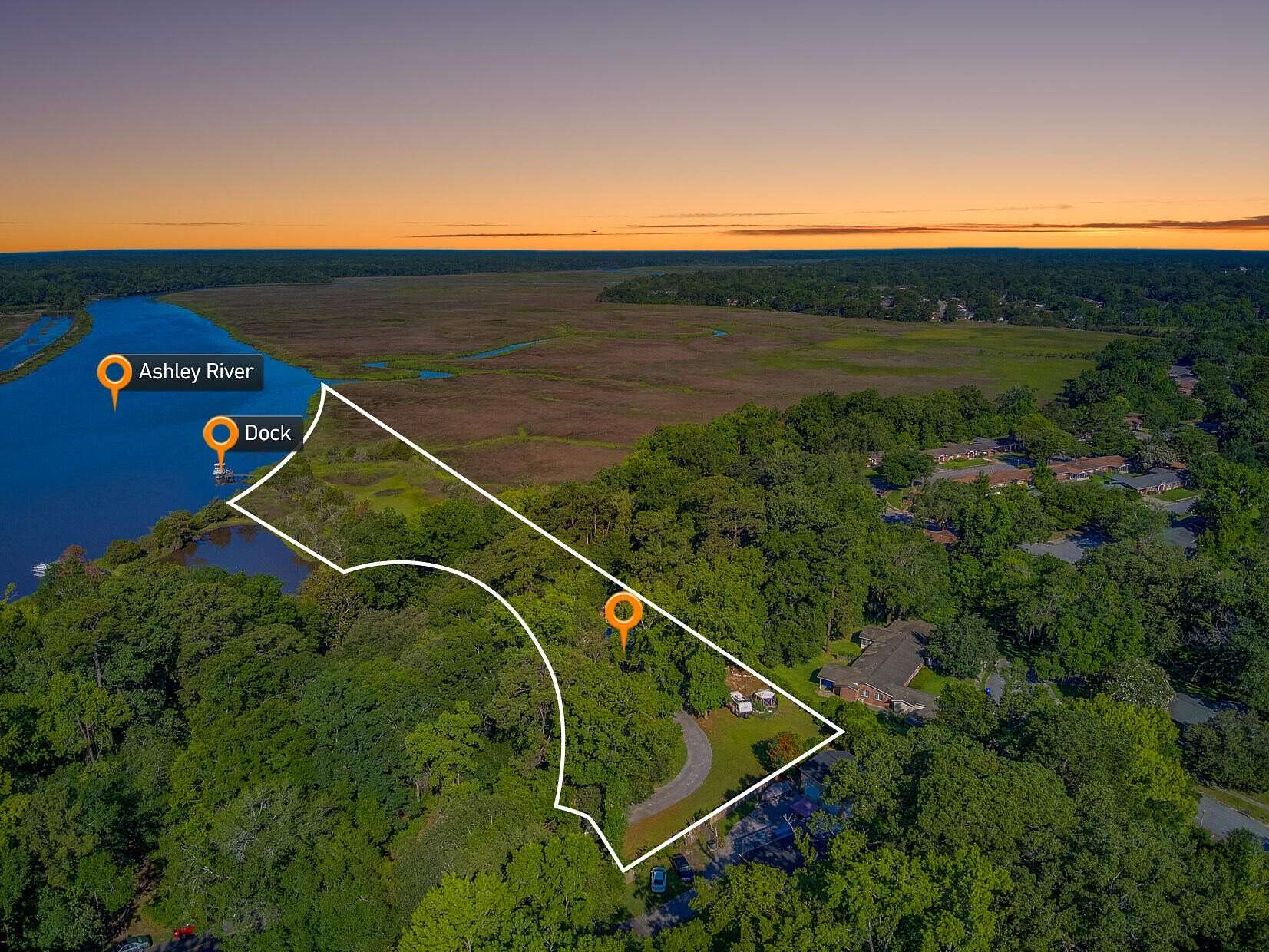 3.6 Acres of Residential Land with Home for Sale in North Charleston, South Carolina