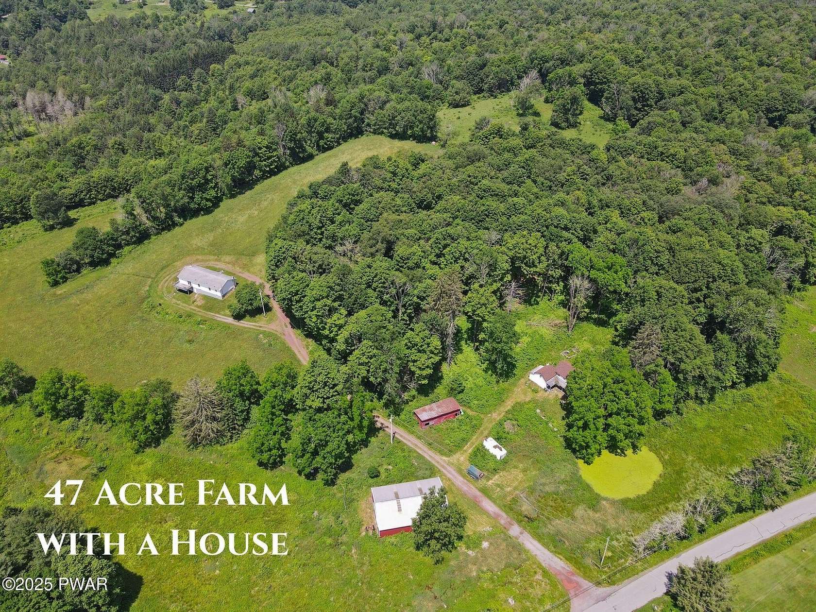 47 Acres of Land with Home for Sale in Damascus, Pennsylvania