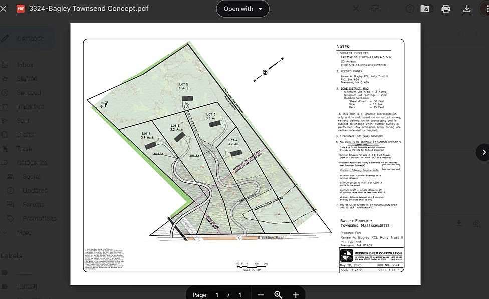 23.4 Acres of Land for Sale in Townsend, Massachusetts