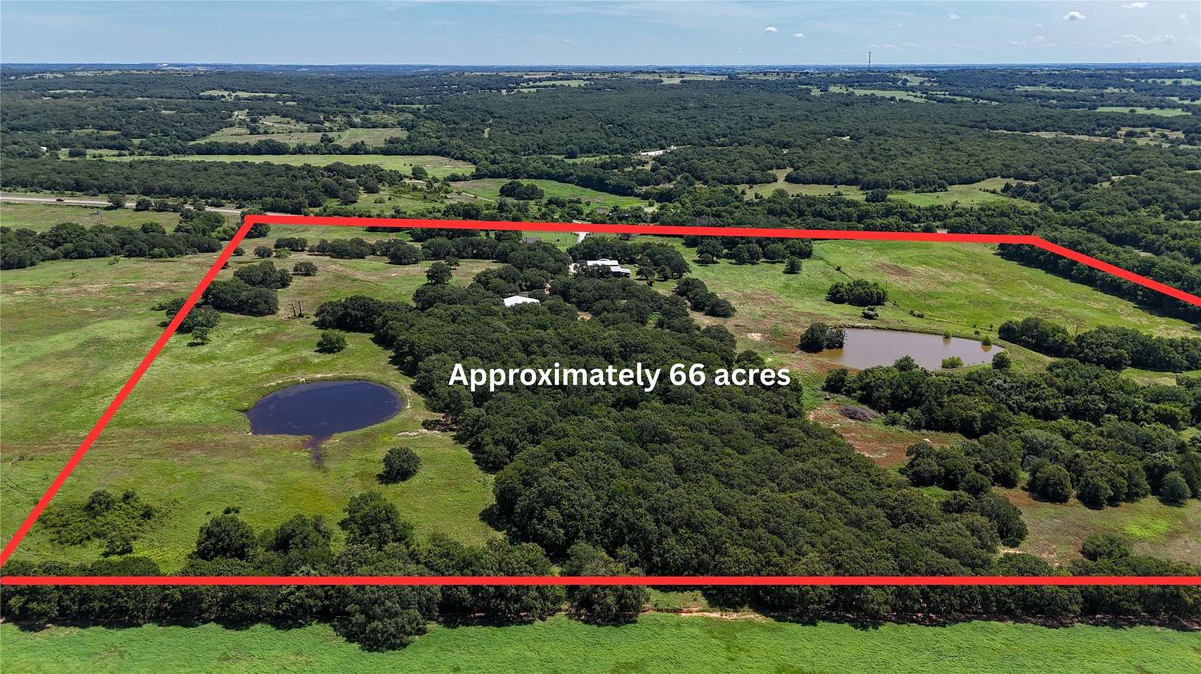 66.4 Acres of Agricultural Land with Home for Sale in Forestburg, Texas