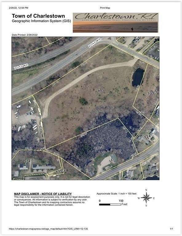8 Acres of Commercial Land for Sale in Charlestown, Rhode Island