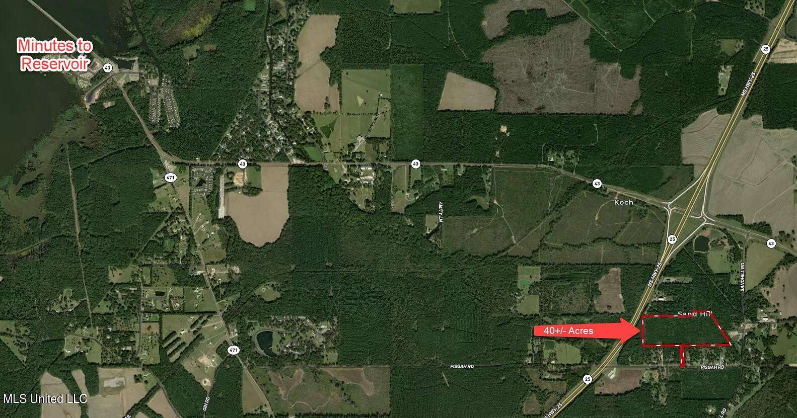 38 Acres of Commercial Land for Sale in Brandon, Mississippi