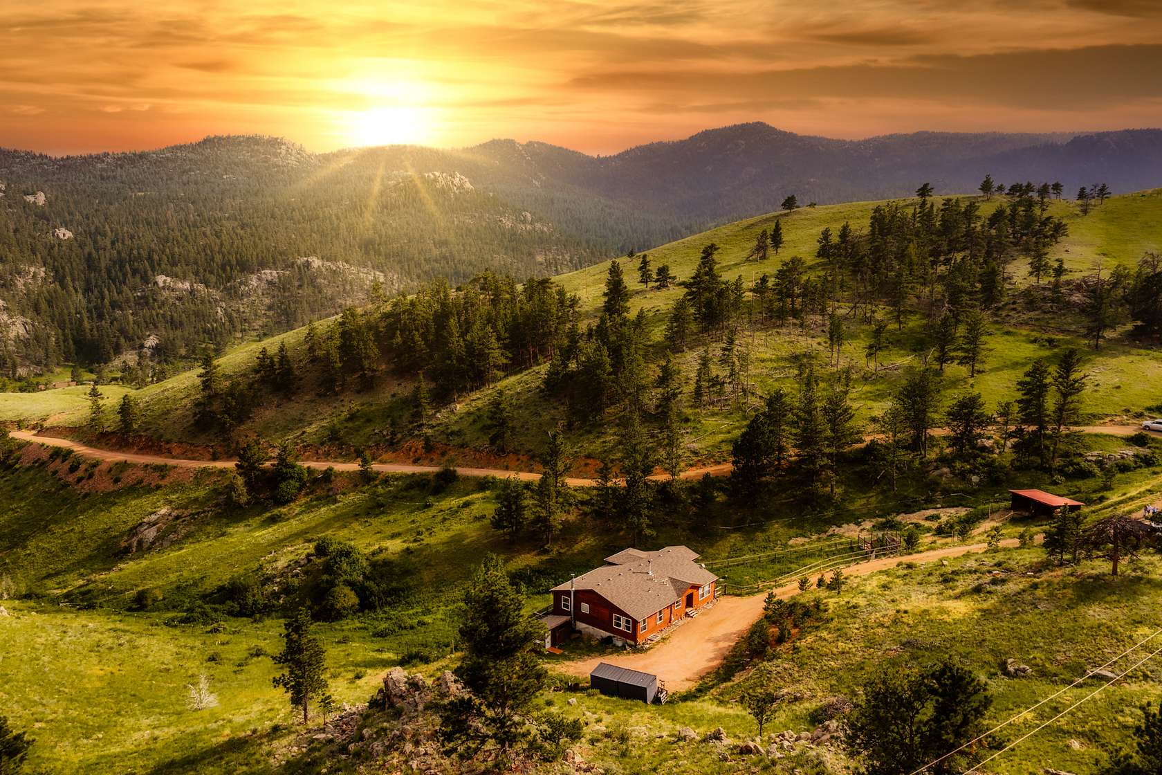 36.2 Acres of Recreational Land with Home for Sale in Livermore, Colorado