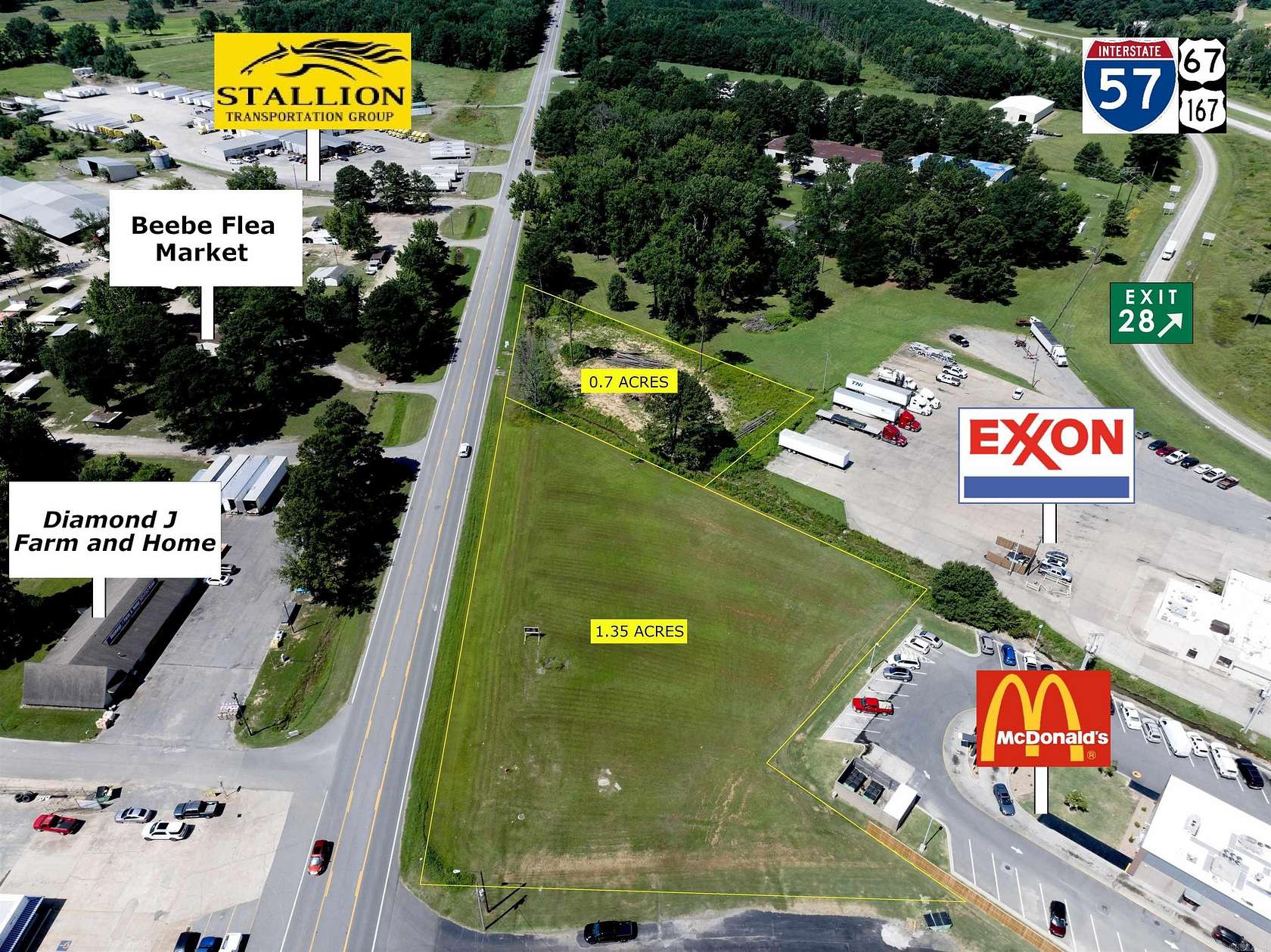0.7 Acres of Commercial Land for Sale in Beebe, Arkansas