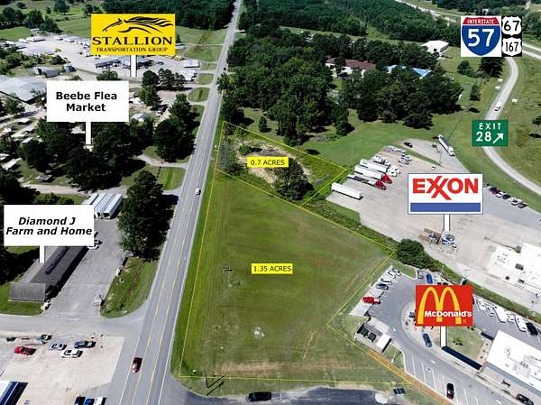 1.35 Acres of Commercial Land for Sale in Beebe, Arkansas