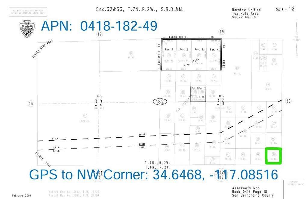 10 Acres of Recreational Land for Sale in Apple Valley, California