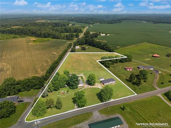 5.33 Acres of Land with Home for Sale in Leavenworth, Indiana