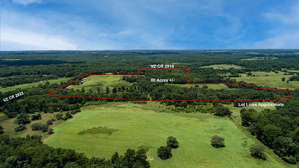 80.8 Acres of Land with Home for Sale in Athens, Texas