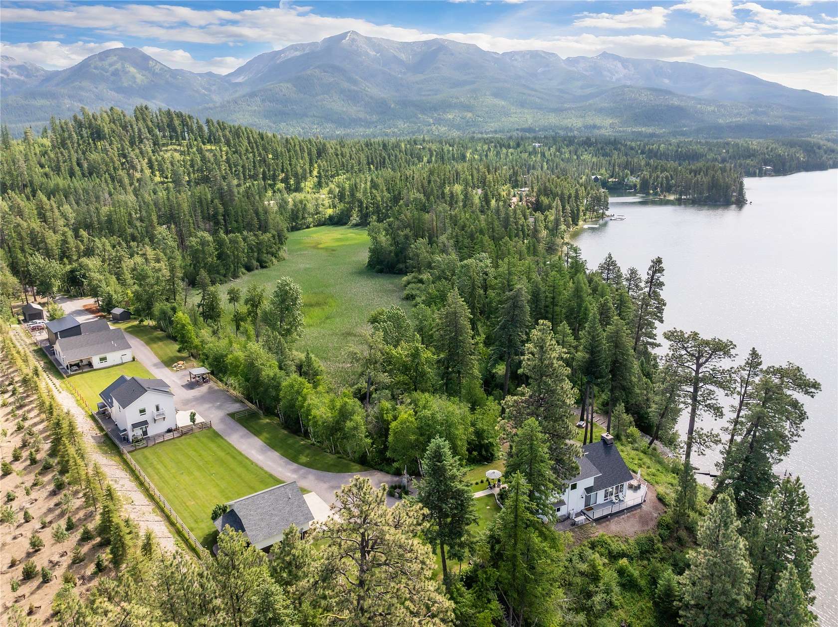 9.4 Acres of Residential Land with Home for Sale in Bigfork, Montana