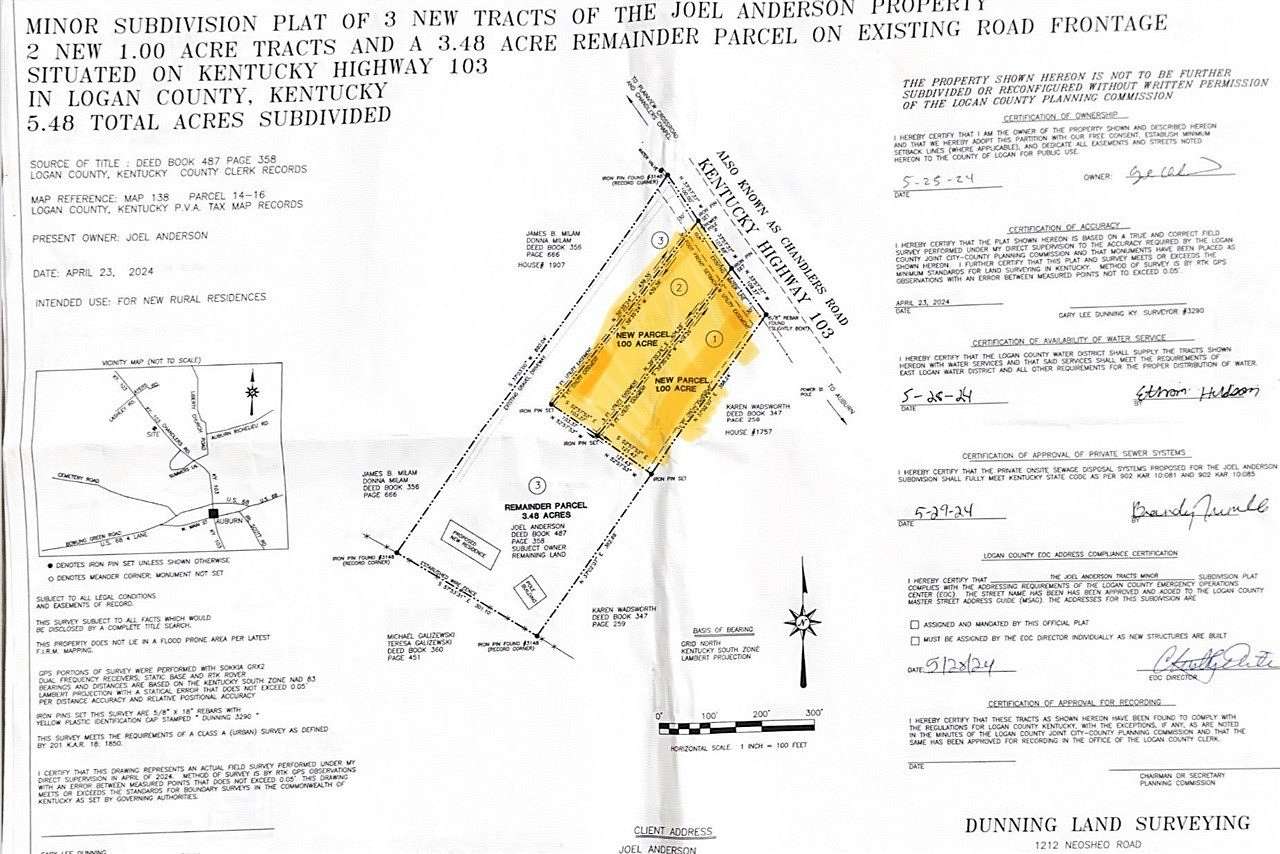 2 Acres of Land for Sale in Auburn, Kentucky